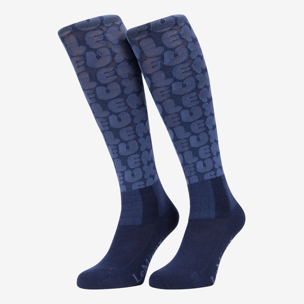 LeMieux Footsie Socks Bubble Font - Shadow