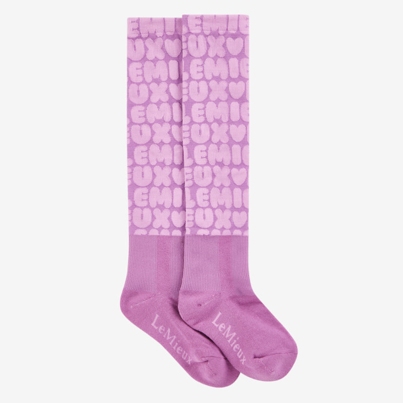 LeMieux Footsie Socks Bubble Font - Fondant