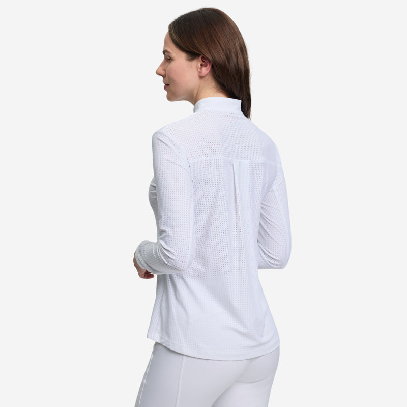 LeMieux Ladies Arielle Long Sleeve Show Shirt - White