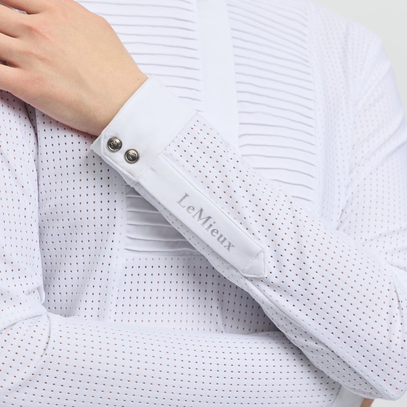 LeMieux Ladies Arielle Long Sleeve Show Shirt - White