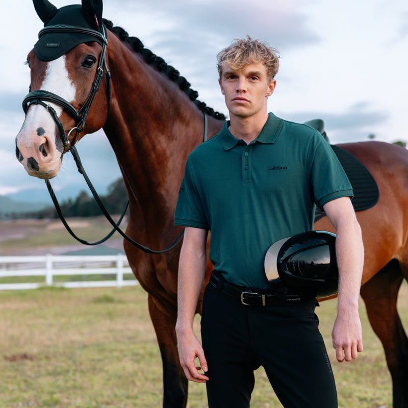 LeMieux Mens Classique Polo Shirt - Jungle