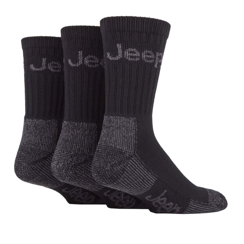 Jeep Mens Luxury Boot Sock - Black/Grey