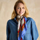 Joules Ladies Middleton Scarf - Blue/Neutral