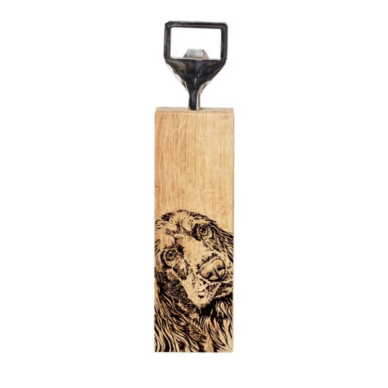 Selbrae House Cocker Spaniel Oak Bottle Opener