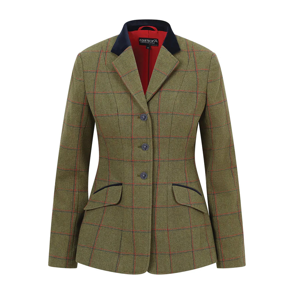 Equetech Launton Deluxe Tweed Riding Jacket - Green