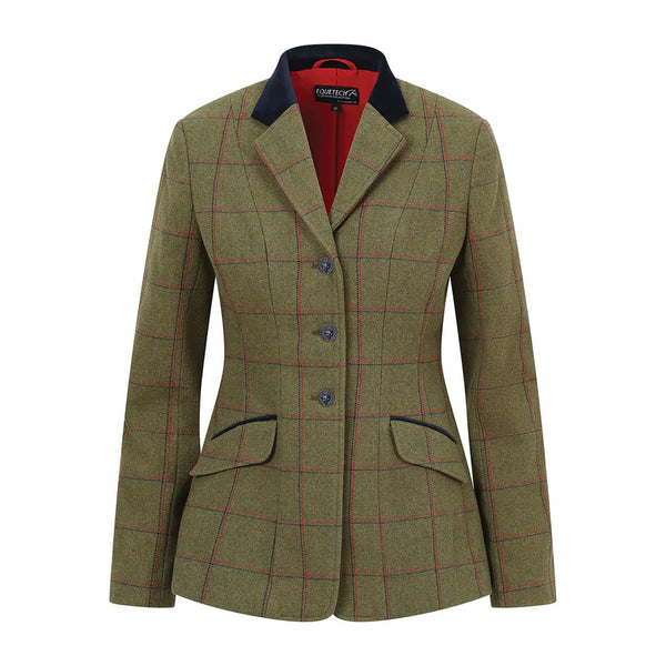 Equetech Launton Deluxe Tweed Riding Jacket - Green