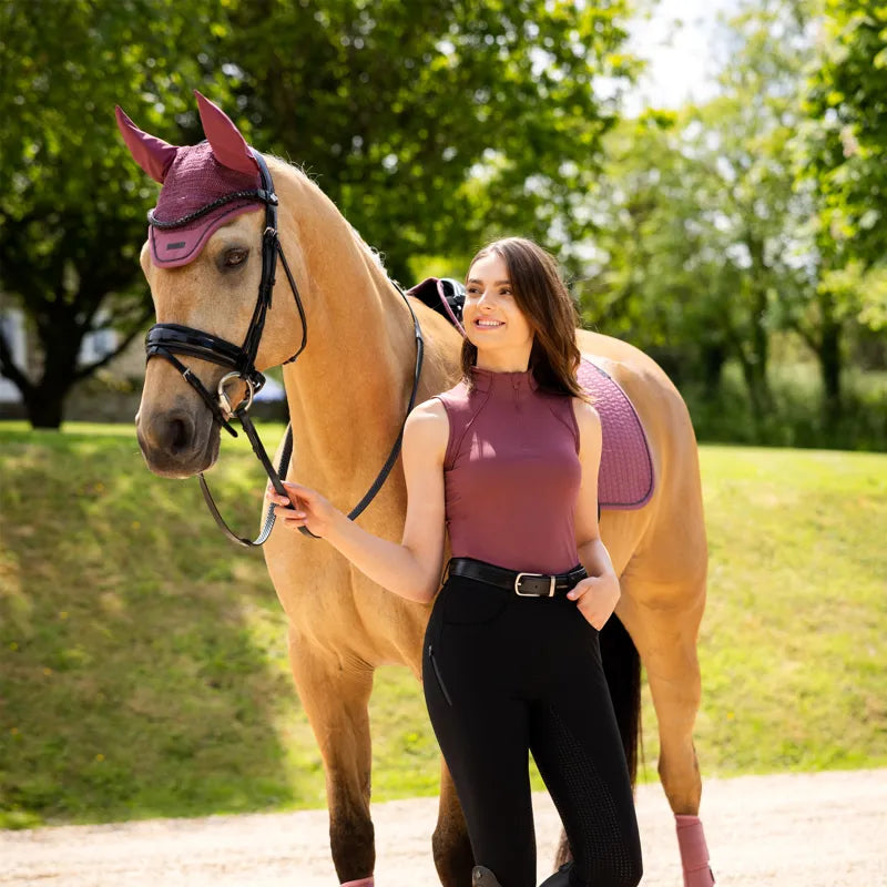 LeMieux Maria Mesh Sleeveless Baselayer - Rosewood