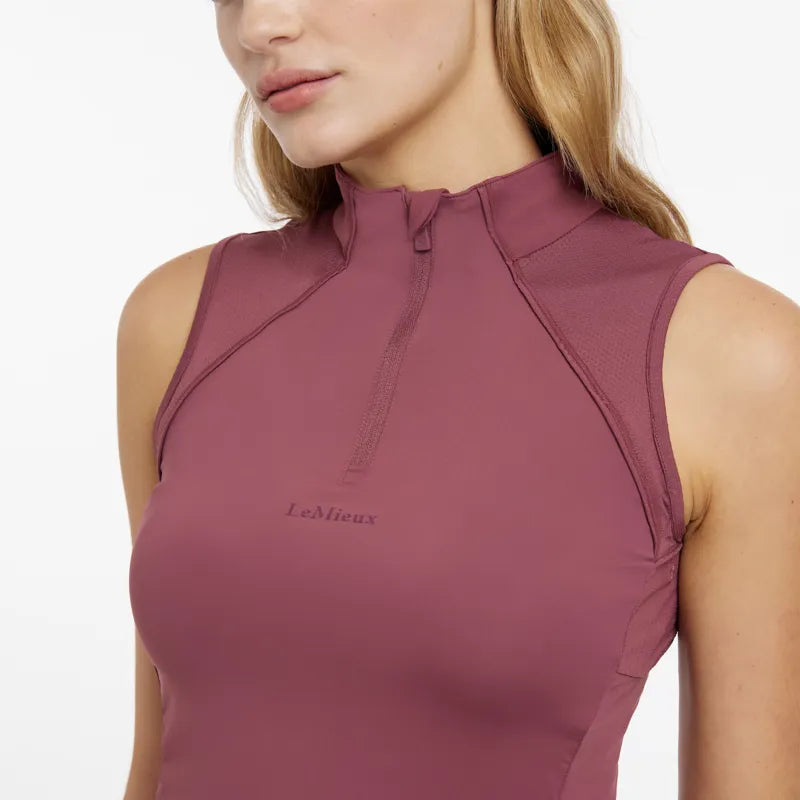 LeMieux Maria Mesh Sleeveless Baselayer - Rosewood