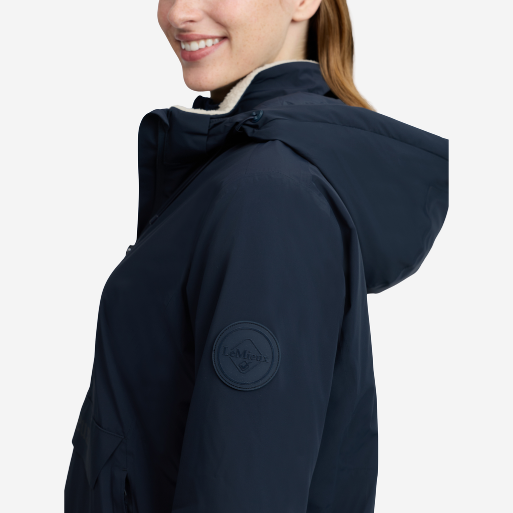 LeMieux Ladies Phoebe 1/2 Zip Waterproof Anorak - Navy