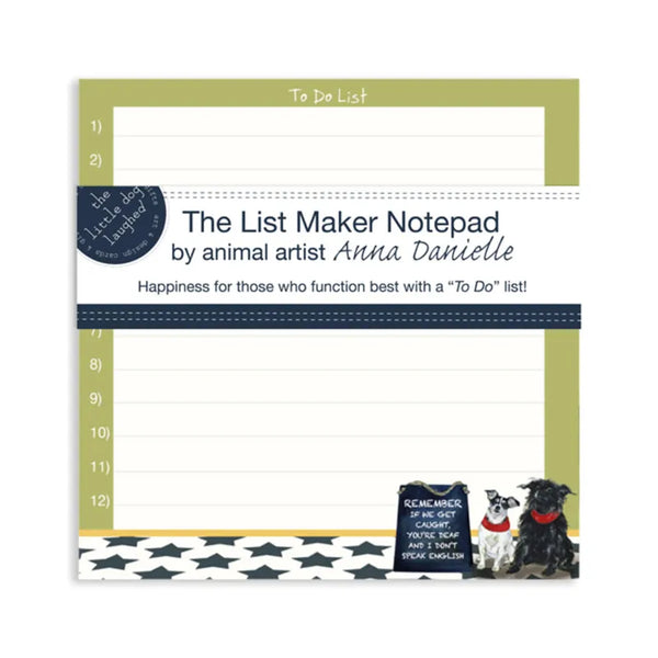 The Little Dog Laughed List Maker Notepad