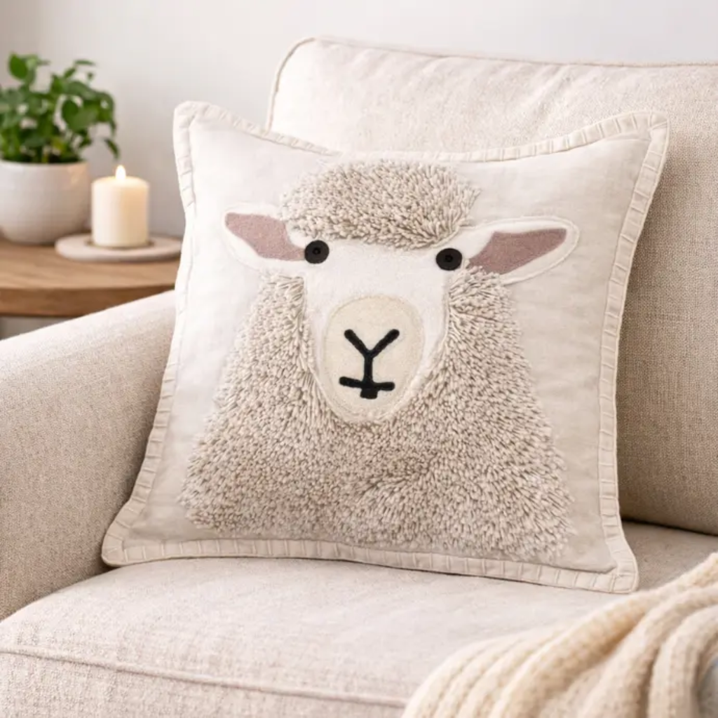 Aquarelle Home Maisie Tufted Ewe Cushion