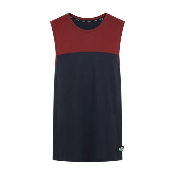 Ridgeline Mens Back Slider Singlet Top - Navy Multi