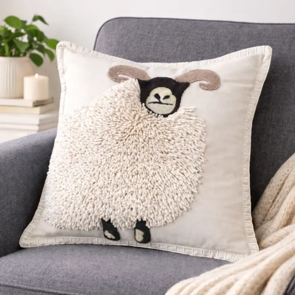 Aquarelle Home Mortimer Tufted Ram Cushion