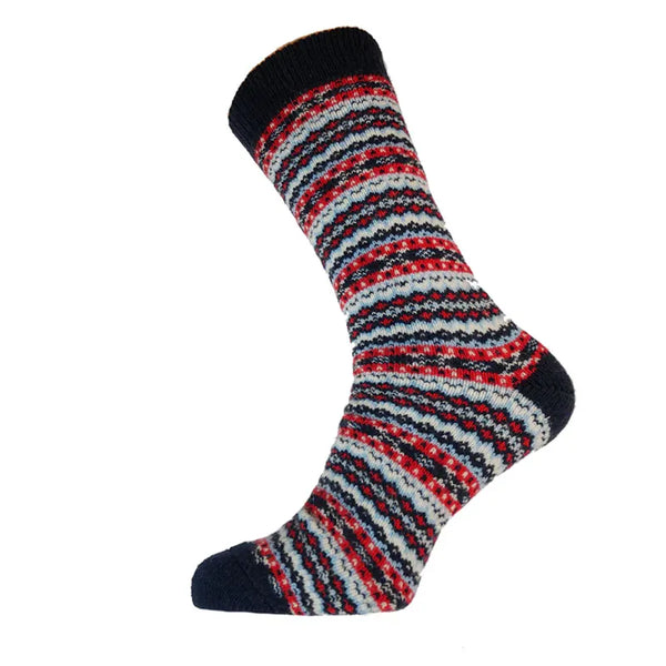 Gemjar Wool Blend Socks - Grey/Red