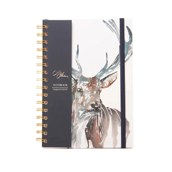 Meg Hawkins 'The Highlands' Stag Watercolour Design A5 Notebook