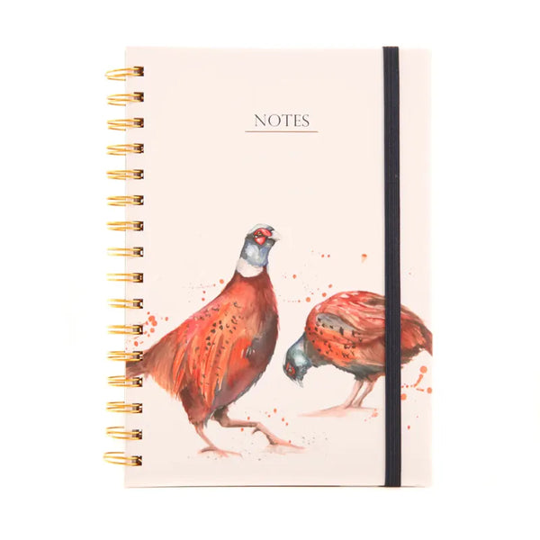 Meg Hawkins 'The Woodland' Pheasant Watercolour Design A5 Notebook