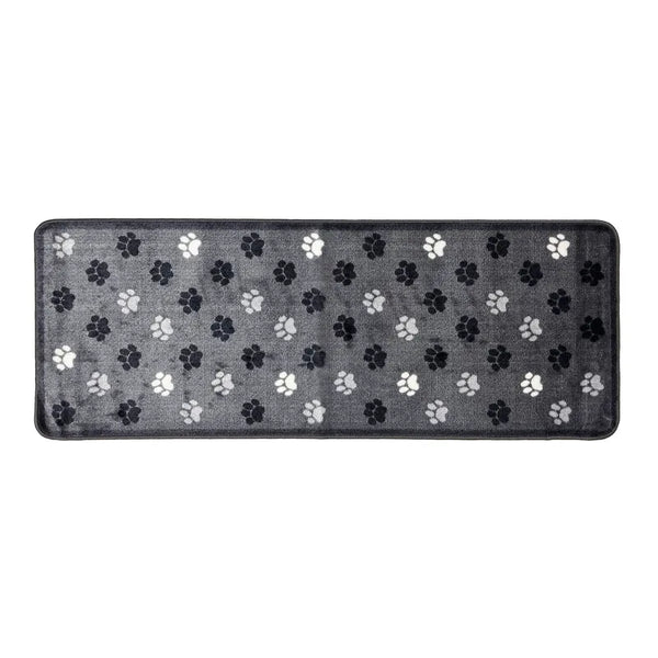 Supersoft Washable Runner - Grey Paw Print