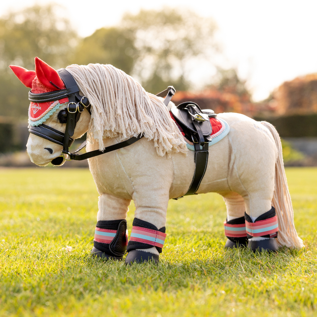 LeMieux Harlow Toy Pony Fly Hood - Coral Crush