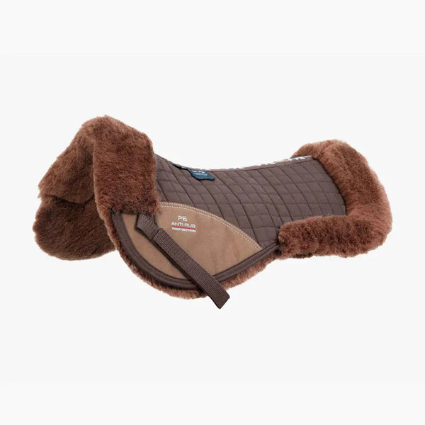 Premier Equine Merino Wool Half Pad - Brown/Brown