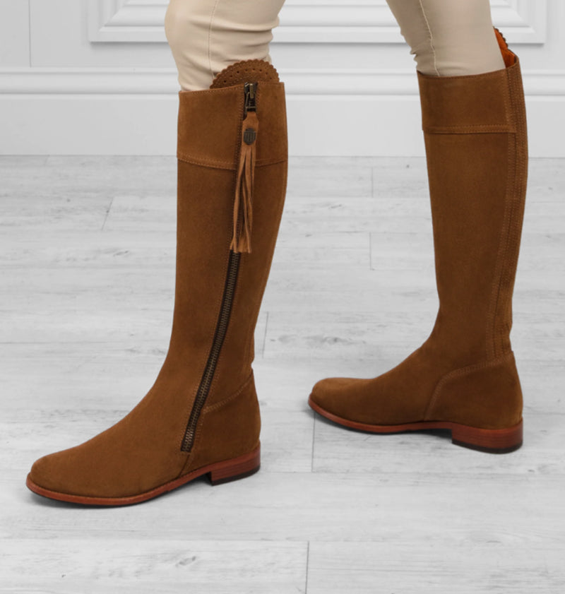 Fairfax and Favor Narrow Fit Flat Regina Boot - Tan