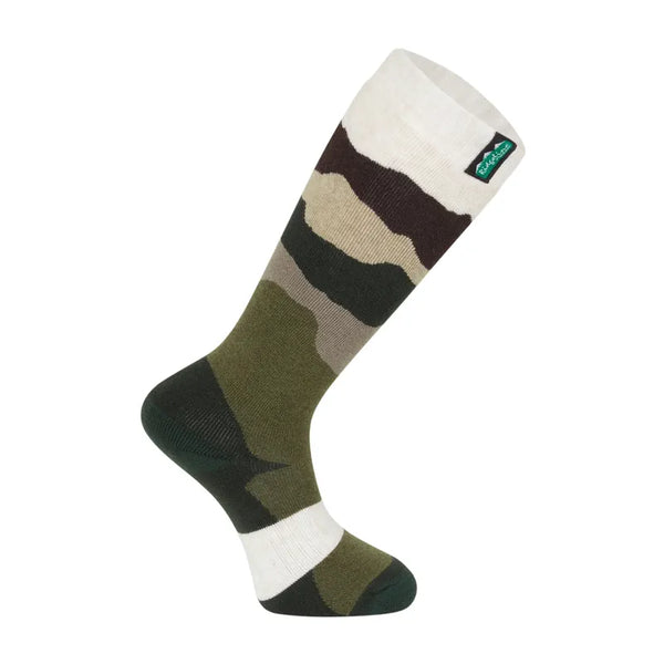 Ridgeline Merino Wool Field Socks Full Length - Olive Stripes