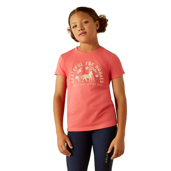 Ariat Youth Grateful T-Shirt - Coral Paradise