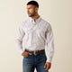 Ariat Mens Tony Fitted Snap Shirt - White Geo Print