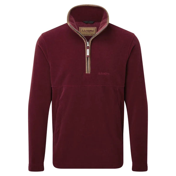 Schoffel Mens Berkeley Zip Fleece - Claret