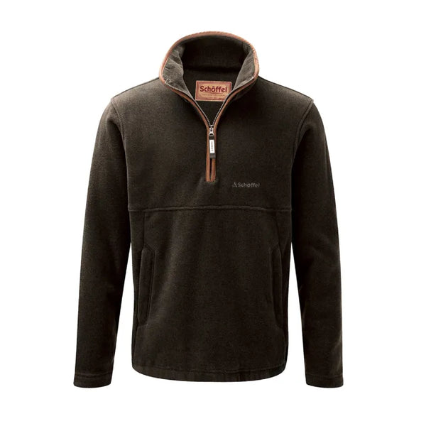 Schoffel Men's Berkeley Quarter Zip Fleece - Dark Olive