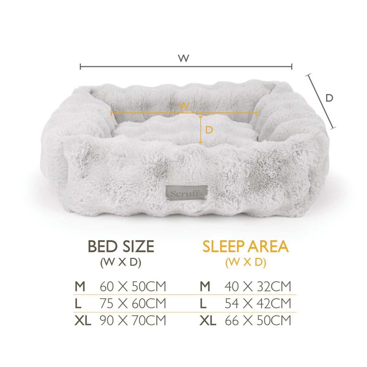 Scruffs Expedition Box Bed - Rose Quartz size guide