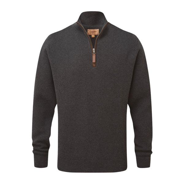 Schoffel Mens Marlow 1/4 Zip Jumper - Charcoal