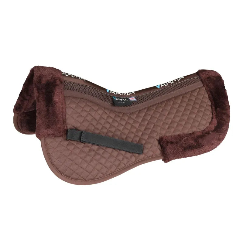 Shires Performance Fully Lined Half Pad - Brown