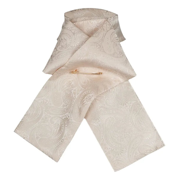 Shires Ready Tied Brocade Stock - Gold