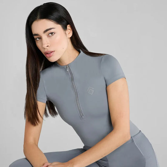 Aztec Diamond Core Short Sleeve Base Layer - Ash Blue