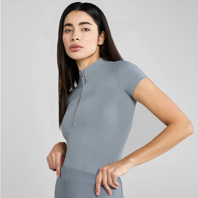 Aztec Diamond Core Short Sleeve Base Layer - Ash Blue