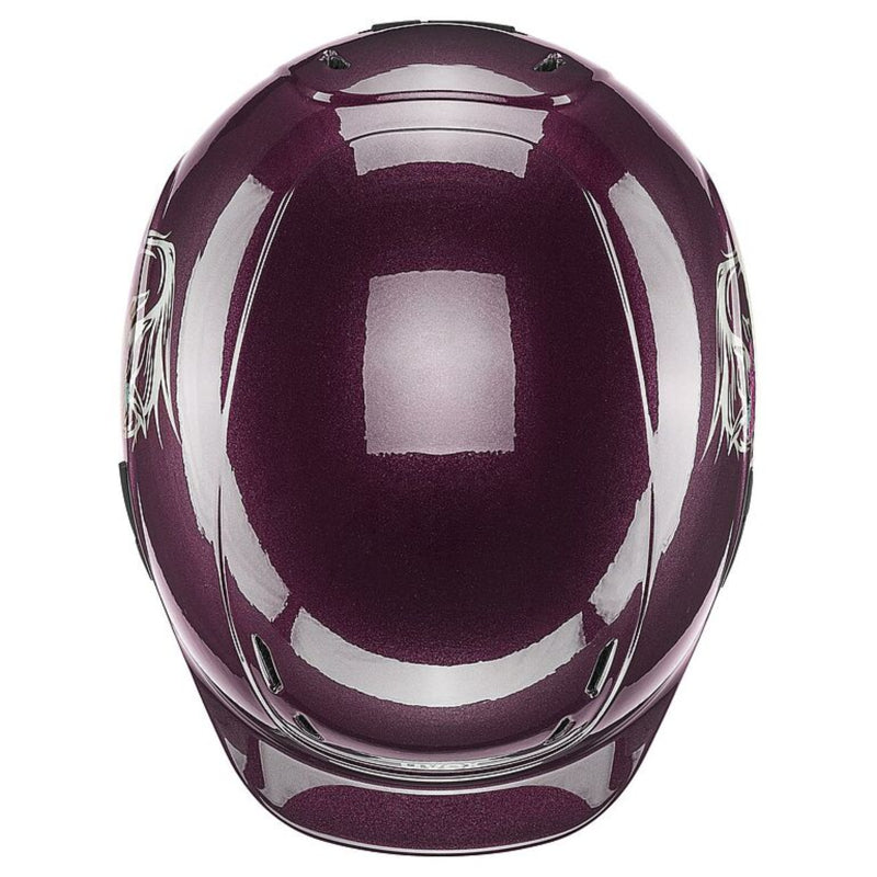 Uvex Kidoxx Riding Helmet - Flower Burgundy Shiny