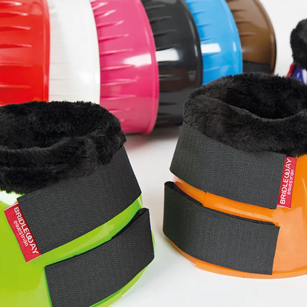 Bridleway Fleece Trimmed Quick Fit Over Reach Boot - Orange