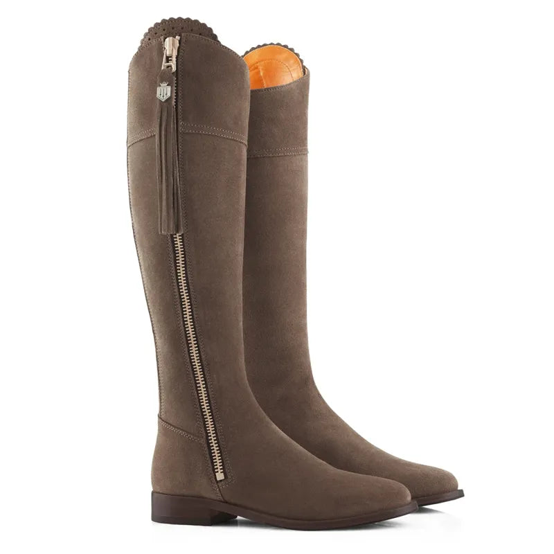 Fairfax and Favor Ladies Regina Flat Boot - Fog Suede