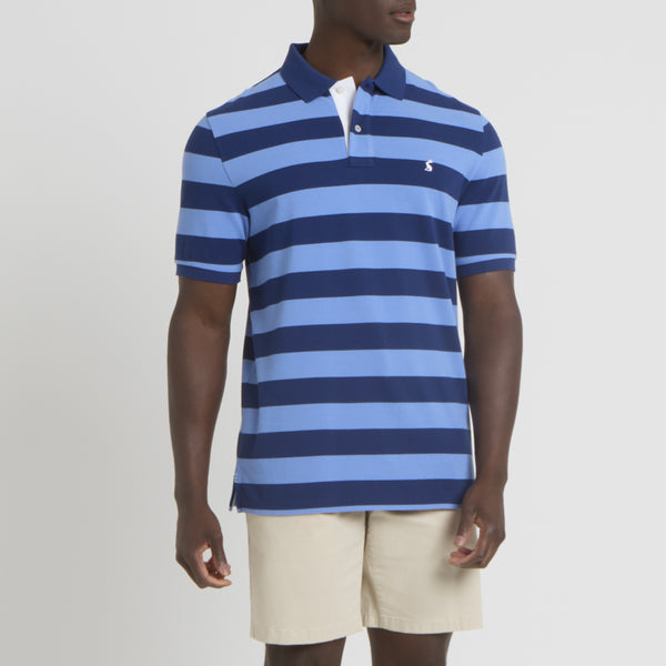 Joules Mens Woody Stripe Polo Blue Navy