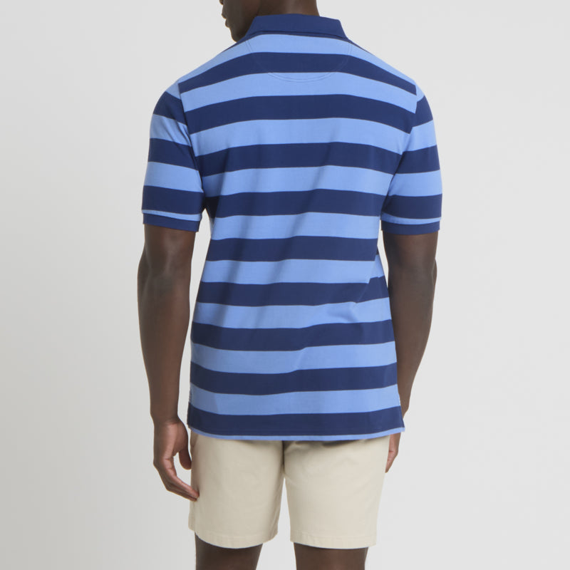 Joules Mens Woody Stripe Polo Blue Navy