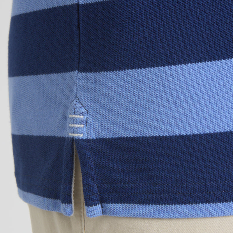 Joules Mens Woody Stripe Polo Blue Navy