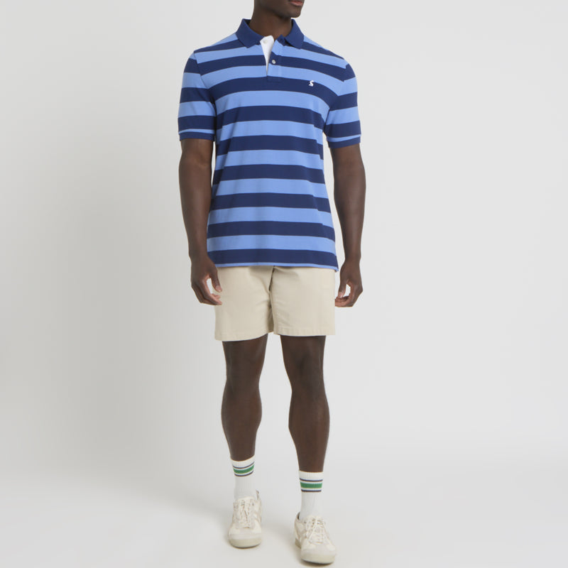 Joules Mens Woody Stripe Polo Blue Navy