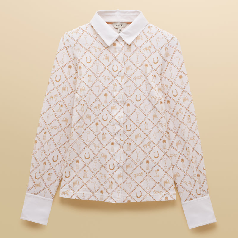 Joules Ladies Charlotte T-Shirt - Horse Icons