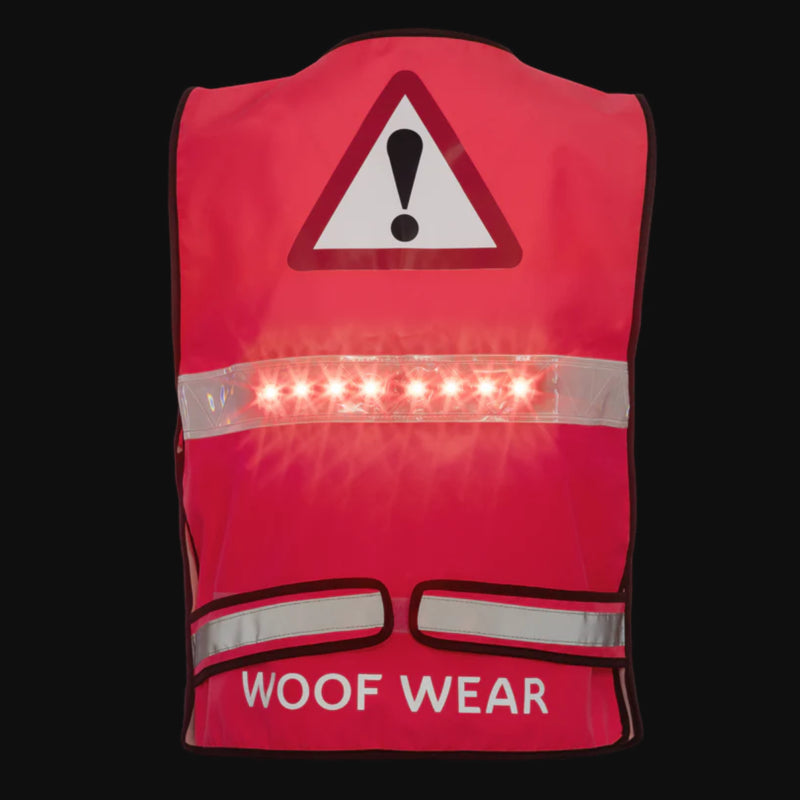 Woof Wear Adult LED Hi Vis Riding Vest - Hi Viz Pink