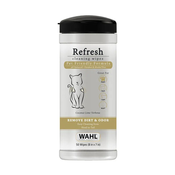 Wahl Refresh Cat Cleaning Wipes - Coconut Lime