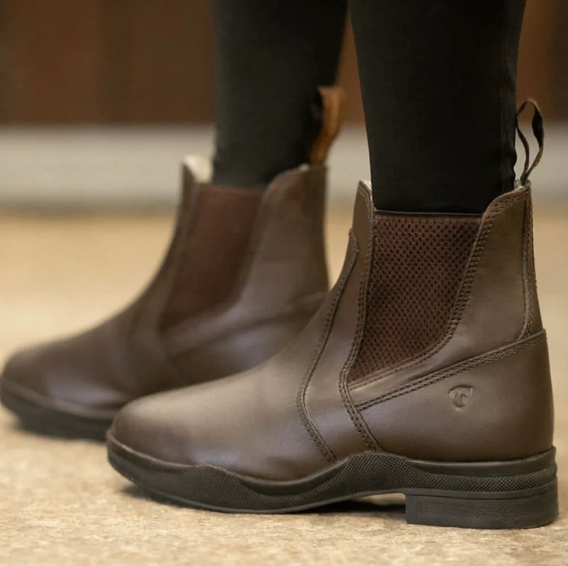 Hy Equestrian Wax Leather Jodhpur Boot - Brown