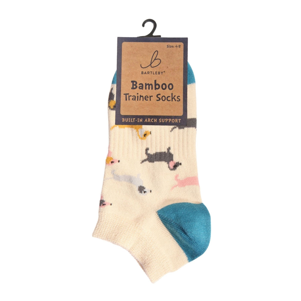 Bartleby Ladies Trainer Socks - Sausage Dog