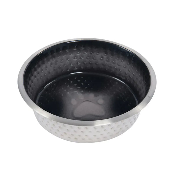 WeatherBeeta Non-Slip Stainless Steel Shade Dog Bowl - Black