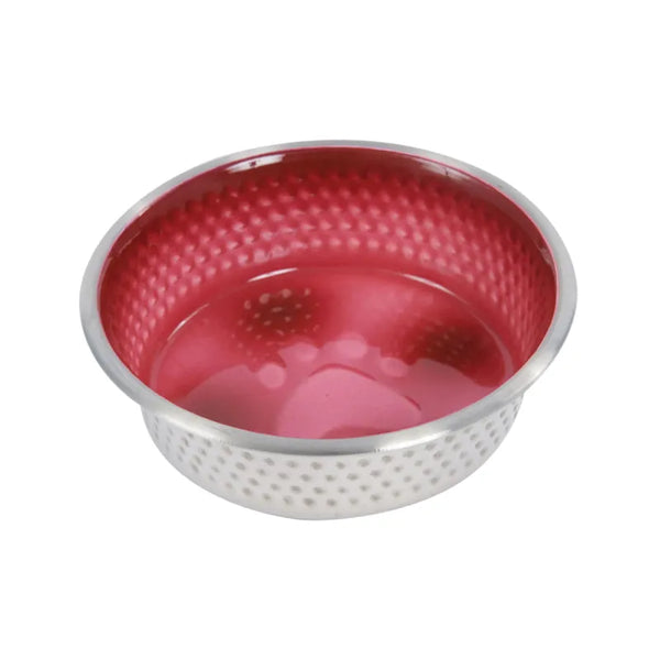 WeatherBeeta Non-Slip Stainless Steel Shade Dog Bowl - Magenta