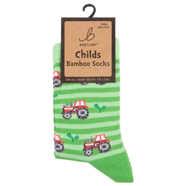 Bartleby Kids Funky Bamboo Socks - Little Tractor